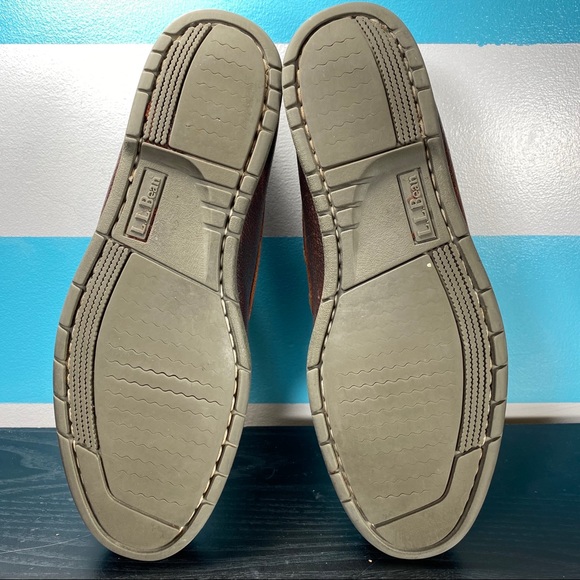 L.L. Bean leather boat shoes men’s size 8.5 - Picture 6 of 8